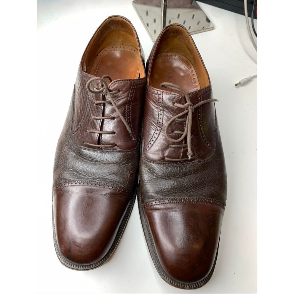 Magnanni Cap Toe Brown Lace Up Oxford Medium Classic Leather